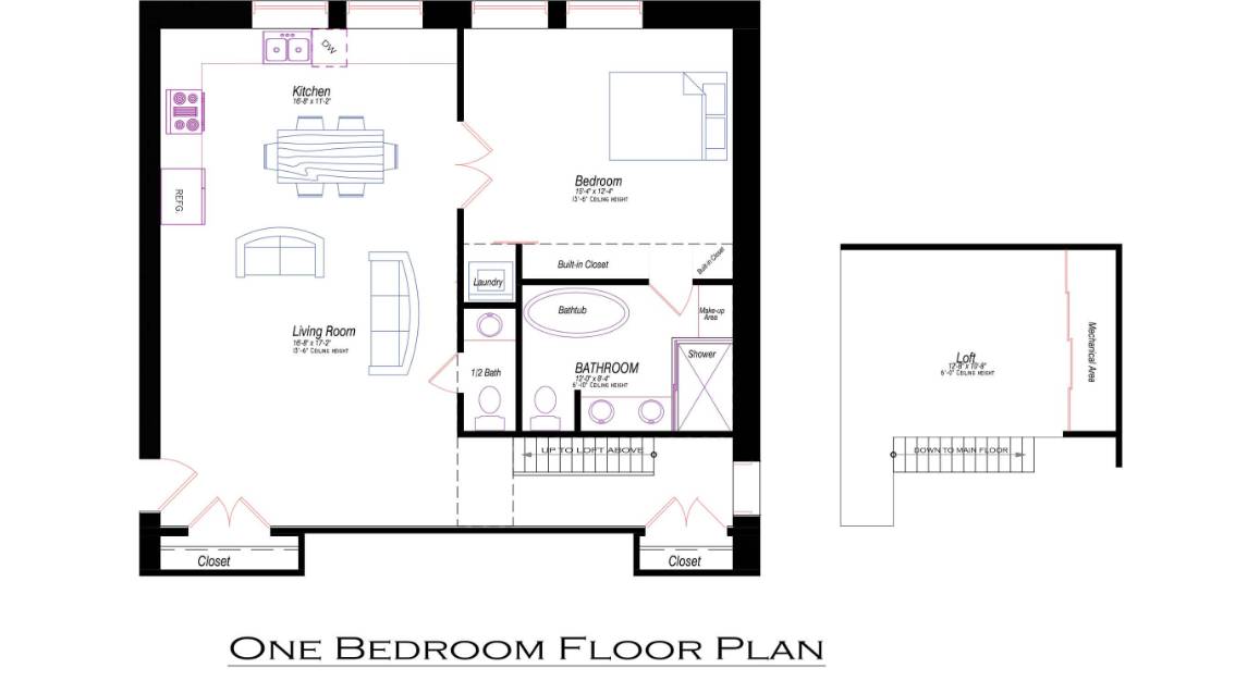 1 Bedroom Floor Plan