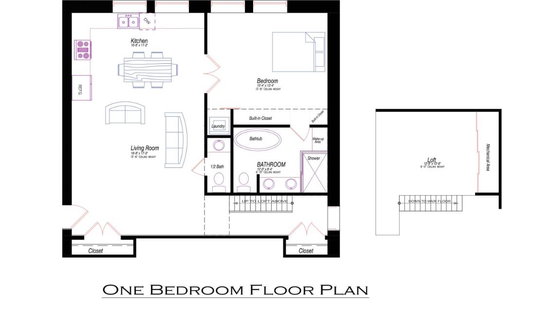 1 Bedroom Floor Plan